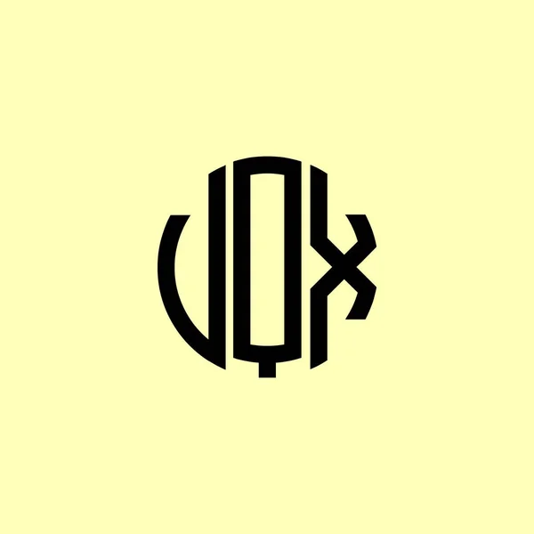 Lettres Initiales Arrondies Créatives Logo Vqx Conviendra Pour Quelle Entreprise — Image vectorielle
