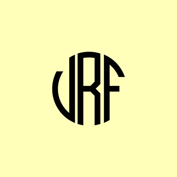 Letras Iniciales Redondeadas Creativas Vrf Logo Será Adecuado Para Qué — Vector de stock
