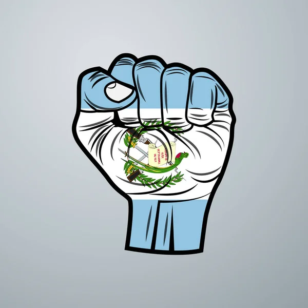 Bandeira Guatemala Com Design Mão Isolado Fundo Branco Ilustração Vetorial —  Vetores de Stock
