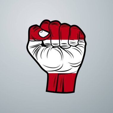 El Tasarımlı Peru Bayrağı beyaz arka planda izole edildi. Vektör illüstrasyonu