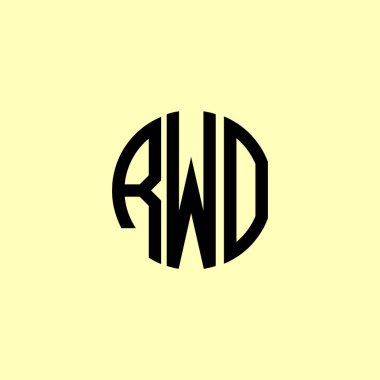 Yaratıcı Yuvarlak Harfler RWO Logosu. Bu başlangıç için hangi şirket veya markanın adı uygun olacaktır.