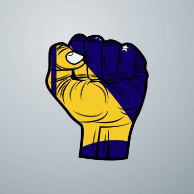 El Tasarımlı Tokelau Bayrağı beyaz arka planda izole edildi. Vektör illüstrasyonu