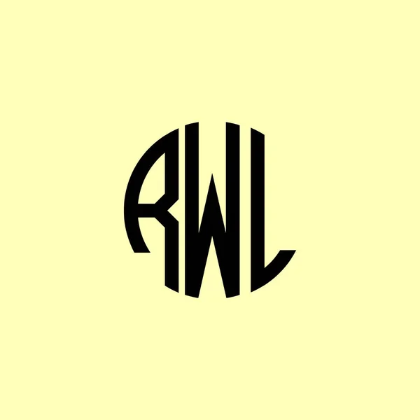 Letras Iniciales Redondeadas Creativas Logo Rwl Será Adecuado Para Qué — Vector de stock