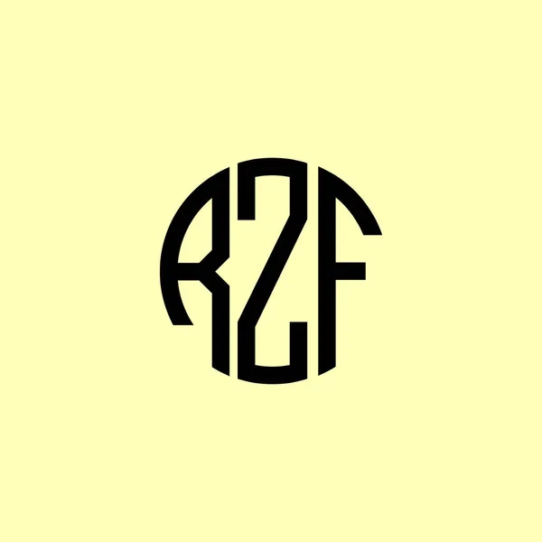 Letras Iniciales Redondeadas Creativas Logo Rzf Será Adecuado Para Qué — Vector de stock
