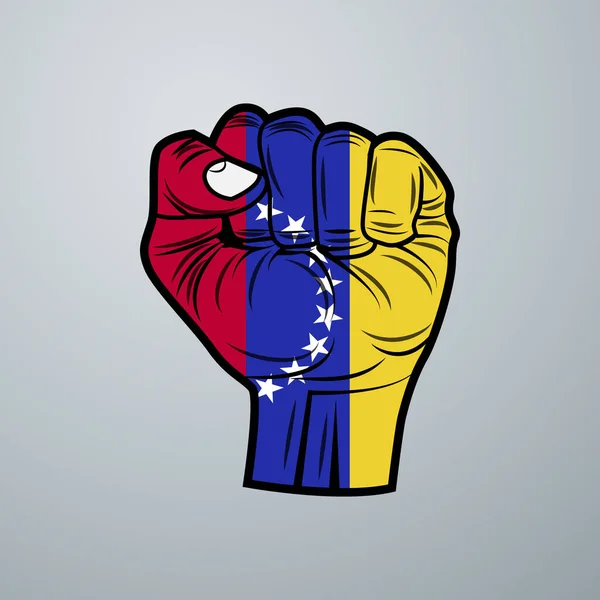 Venezuela Flag Hand Design Isolated White Background Vector Illustration — Stock Vector