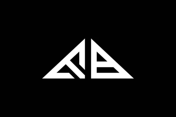 Minimal Triangle Initial Letters Logo Acesta Potrivit Pentru Care Companie — Vector de stoc