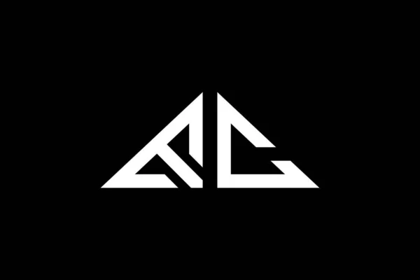 Minimal Triangle Initial Letters Logo Wird Geeignet Sein Für Welches — Stockvektor