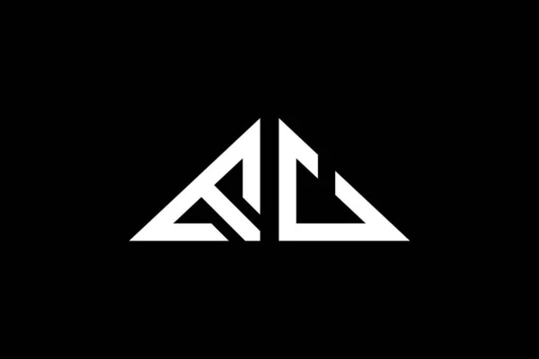 Minimal Triangle Initiales Lettres Logo Conviendra Pour Quelle Entreprise Marque — Image vectorielle