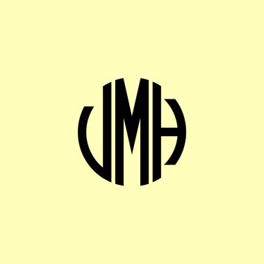 Yaratıcı Yuvarlak Harfler VMH logosu. Bu başlangıç için hangi şirket veya markanın adı uygun olacaktır.