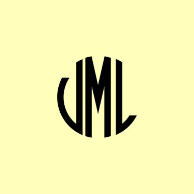 Yaratıcı Yuvarlak Harfler VML Logosu. Bu başlangıç için hangi şirket veya markanın adı uygun olacaktır.