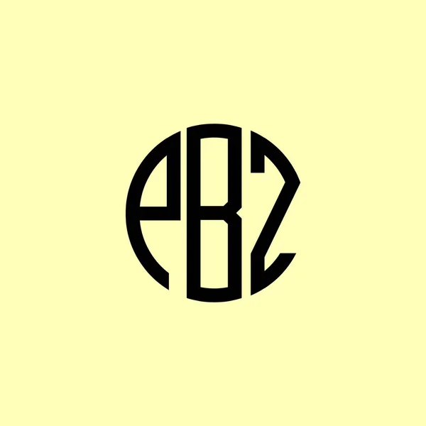 创用Rounded Initial Letters Pbz Logo 这将是合适的哪家公司或品牌开始这些初始的 — 图库矢量图片