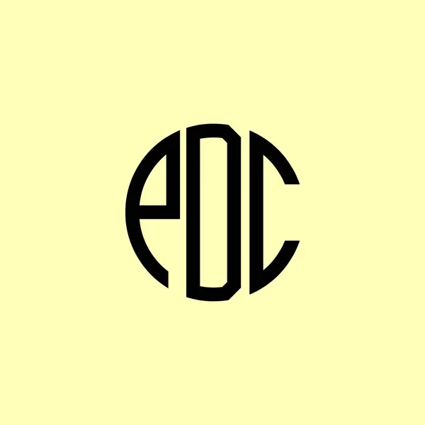 Kreative Runde Anfangsbuchstaben Pdc Logo Wird Geeignet Sein Für Welches — Stockvektor