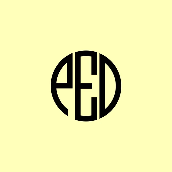 Kreative Runde Anfangsbuchstaben Ped Logo Wird Geeignet Sein Für Welches — Stockvektor