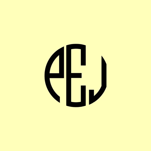 Kreative Runde Anfangsbuchstaben Pej Logo Wird Geeignet Sein Für Welches — Stockvektor