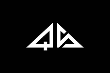 Asgari Üçgen Baş harfleri QN logosu. Bu başlangıç için hangi şirket veya markanın adı uygun olacaktır.