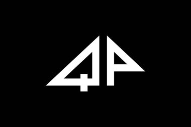 Asgari Üçgen Başlangıç Harfleri QP logosu. Bu başlangıç için hangi şirket veya markanın adı uygun olacaktır.