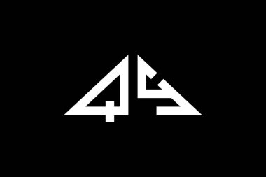 Asgari Üçgen Başlangıç Harfleri QY logosu. Bu başlangıç için hangi şirket veya markanın adı uygun olacaktır.