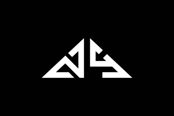 Minimal Triangle Initial Letters Logo Será Adecuado Para Qué Empresa — Vector de stock