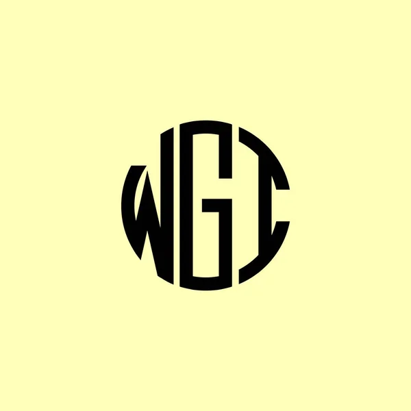 Letras Iniciales Redondeadas Creativas Logotipo Wgi Será Adecuado Para Qué — Archivo Imágenes Vectoriales