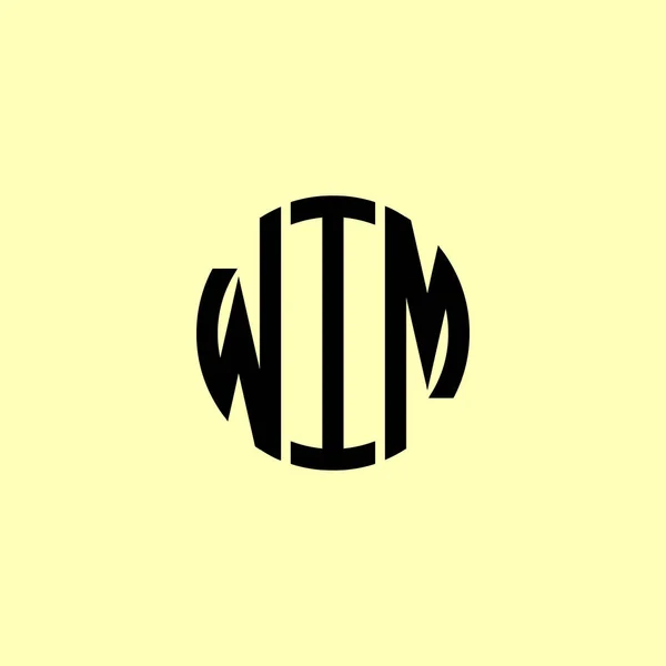 Творчі Округлені Початкові Літери Логотипу Wim Підійде Якої Компанії Або — стоковий вектор