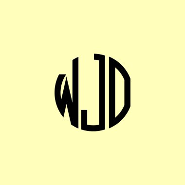Yaratıcı Yuvarlak Harfler WJO Logosu. Bu başlangıç için hangi şirket veya markanın adı uygun olacaktır.