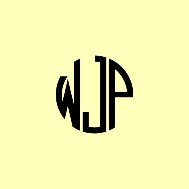 Yaratıcı Yuvarlak Harfler WJP Logosu. Bu başlangıç için hangi şirket veya markanın adı uygun olacaktır.