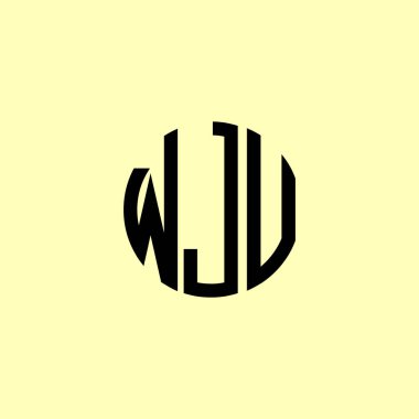 Yaratıcı Yuvarlak Harfler WJU Logosu. Bu başlangıç için hangi şirket veya markanın adı uygun olacaktır.