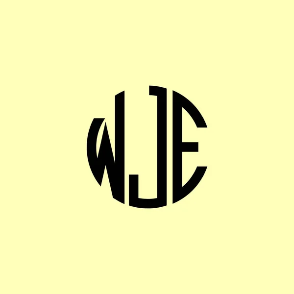Kreative Runde Anfangsbuchstaben Wje Logo Wird Geeignet Sein Für Welches — Stockvektor