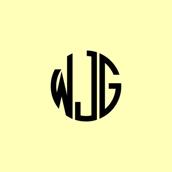 Творчі Округлені Початкові Літери Логотипу Wjg Підійде Якої Компанії Або — стоковий вектор