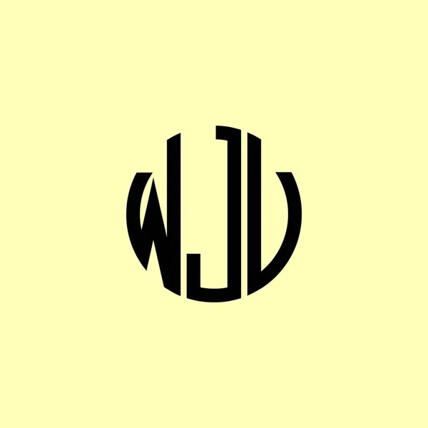 Творчі Округлені Початкові Літери Логотип Wjv Підійде Якої Компанії Або — стоковий вектор