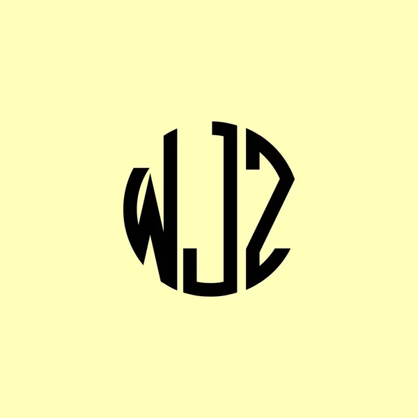 Творчі Округлені Початкові Літери Логотипу Wjz Підійде Якої Компанії Або — стоковий вектор