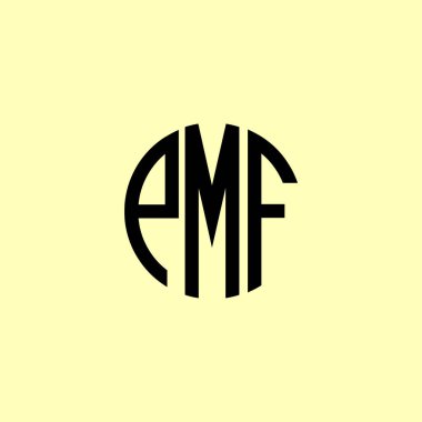 Yaratıcı Yuvarlak Baş harfler PMF logosu. Bu başlangıç için hangi şirket veya markanın adı uygun olacaktır.
