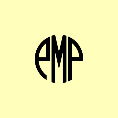Yaratıcı Yuvarlak Harfler PMP logosu. Bu başlangıç için hangi şirket veya markanın adı uygun olacaktır.