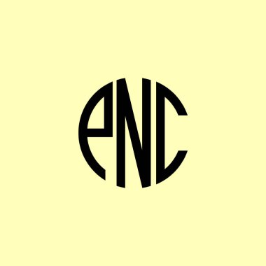 Yaratıcı Yuvarlak Harfler PNC Logosu. Bu başlangıç için hangi şirket veya markanın adı uygun olacaktır.