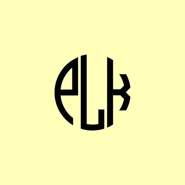 Creative Rounded Initial Letters Plk Logo Het Zal Geschikt Zijn — Stockvector