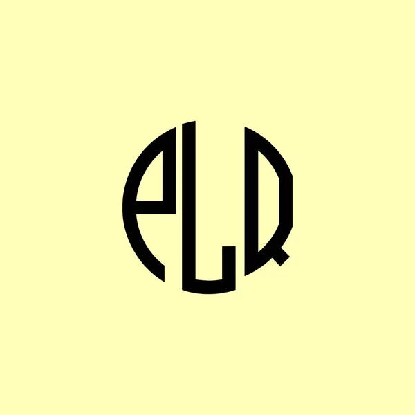 Creative Rounded Initial Letters Plq Logo Het Zal Geschikt Zijn — Stockvector