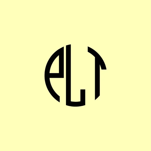 Creative Rounded Initial Letters Plt Logo Het Zal Geschikt Zijn — Stockvector
