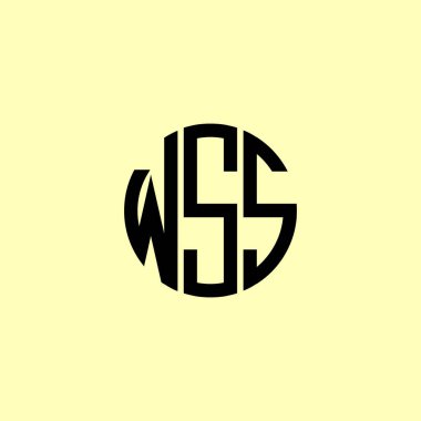 Yaratıcı Yuvarlak Harfler WSS logosu. Bu başlangıç için hangi şirket veya markanın adı uygun olacaktır.