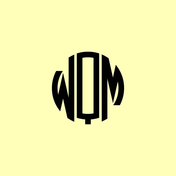 Creative Zaoblené Počáteční Písmena Wqm Logo Bude Vhodné Pro Kterou — Stockový vektor