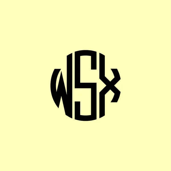 Lettres Initiales Arrondies Créatives Logo Wsx Conviendra Pour Quelle Entreprise — Image vectorielle