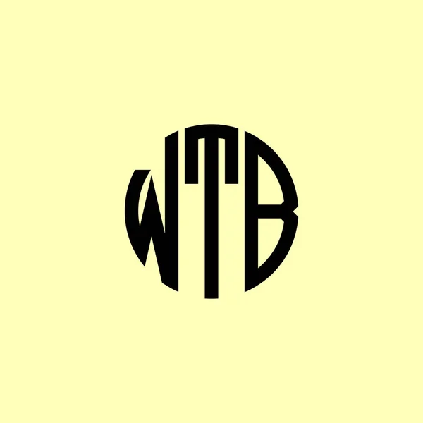 Δημιουργική Στρογγυλεμένα Αρχικά Γράμματα Wtb Λογότυπο Είναι Κατάλληλο Για Ποια — Διανυσματικό Αρχείο