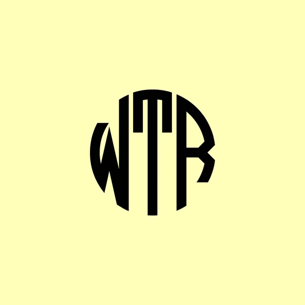 Creative Στρογγυλεμένα Αρχικά Γράμματα Λογότυπο Wtr Είναι Κατάλληλο Για Ποια — Διανυσματικό Αρχείο
