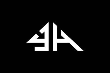 Asgari Üçgen Başlangıç Harfleri YH logosu. Bu başlangıç için hangi şirket veya markanın adı uygun olacaktır.