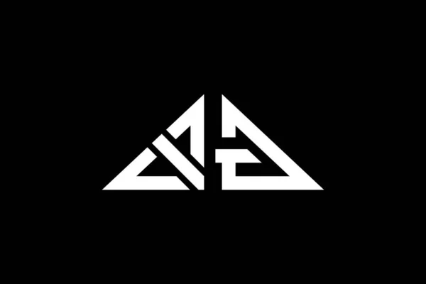 Minimal Triangle Initial Letters Logo Será Adecuado Para Qué Empresa — Archivo Imágenes Vectoriales