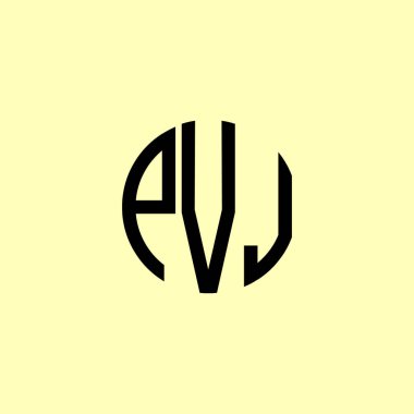 Yaratıcı Yuvarlak Harfler EVJ logosu. Bu başlangıç için hangi şirket veya markanın adı uygun olacaktır.