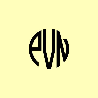 Yaratıcı Yuvarlak Harfler EVN Logosu. Bu başlangıç için hangi şirket veya markanın adı uygun olacaktır.