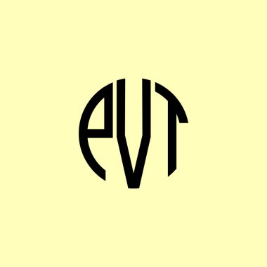 Yaratıcı Yuvarlak Baş harfler EVT logosu. Bu başlangıç için hangi şirket veya markanın adı uygun olacaktır.