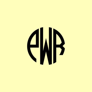 Yaratıcı Yuvarlak Harfler PWR logosu. Bu başlangıç için hangi şirket veya markanın adı uygun olacaktır.