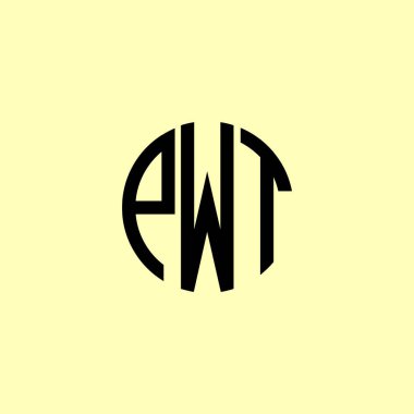 Yaratıcı Yuvarlak Baş harfler PWT logosu. Bu başlangıç için hangi şirket veya markanın adı uygun olacaktır.