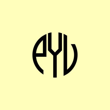 Yaratıcı Yuvarlak Baş harfler PYV logosu. Bu başlangıç için hangi şirket veya markanın adı uygun olacaktır.
